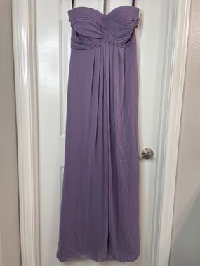 Bill Levkoff Lilac Strapless Evening Gown